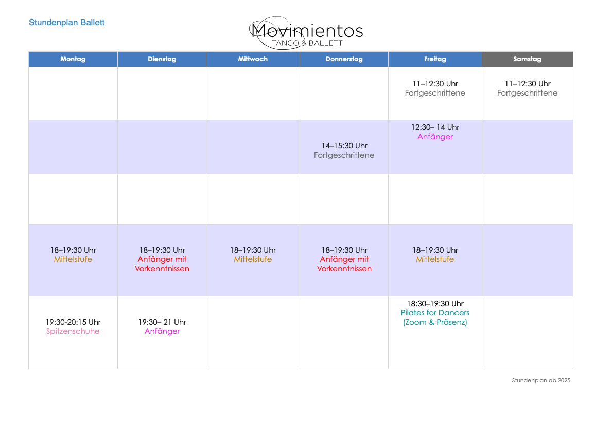 Stundenplan_Ballett